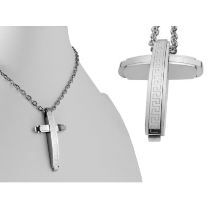 Pánska retiazka s príveskom kríž z chirurgickej ocele