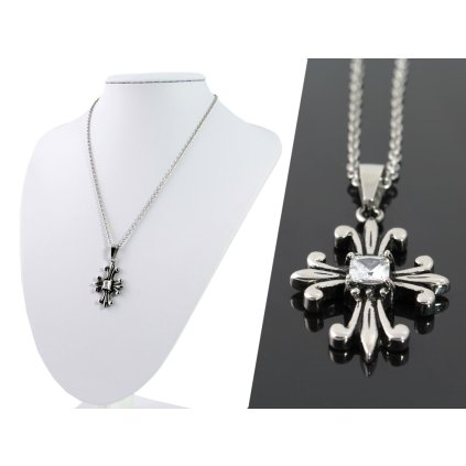 Retiazka s príveskom Kríž v tvare kráľovskej ľalie