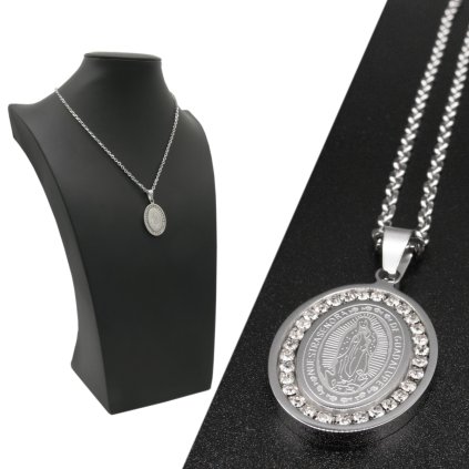 Retiazka s príveskom Panny Márie v striebornom prevedení