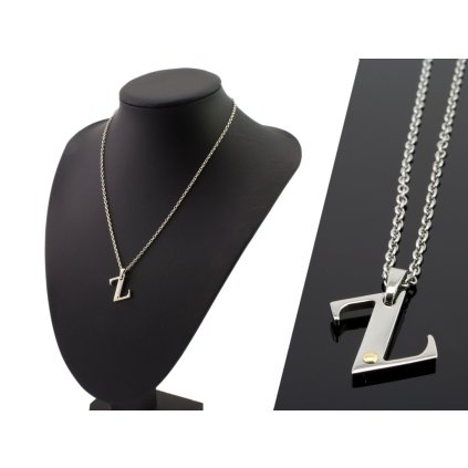 Retiazka s príveskom písmeno Z so zlatým očkom