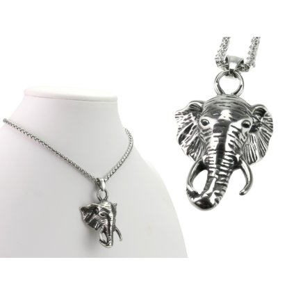 Dámska retiazka s príveskom slon z chirurgickej ocele