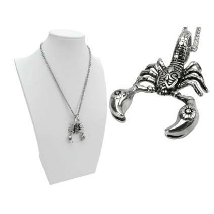 Retiazka s príveskom strieborný škorpión - 6 cm