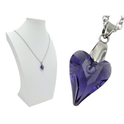 Retiazka s príveskom Swarovski v tvare srdiečka