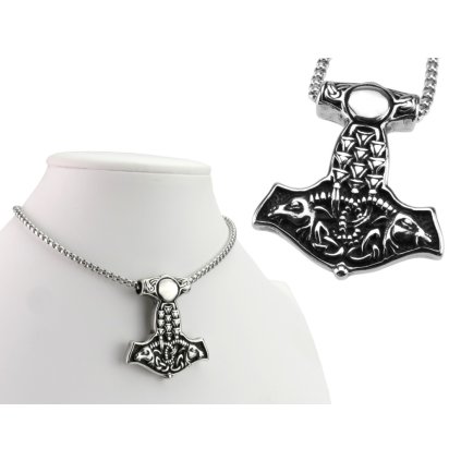 Retiazka s príveskom Thorovo kladivo z chirurgickej ocele