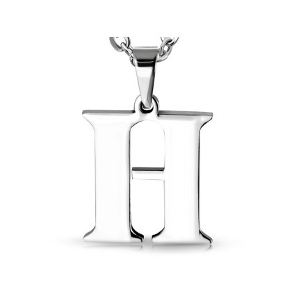 Retiazka s príveskom z chirurgickej ocele písmeno H - 2,2 cm