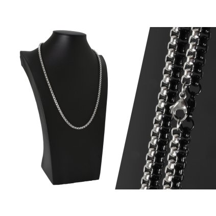 Strieborná retiazka z chirurgickej ocele vzor BOX III.