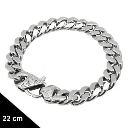Strieborný náramok Eliot z chirurgickej ocele - 22 cm