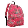 1412 ruksak bodkovany kvetinovy na zips slivkovy