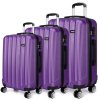 17759 set kufrov tri kusy kufrov na cestovanie unisex fialove