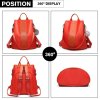 22478 3 batoh elegantny cez rameno s pompom priveskom oranzovy