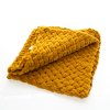 Puffy deka - teplá pletená horčicová