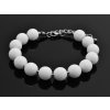 Dámsky náramok z brúseného polodrahokamu Jadeit - biely