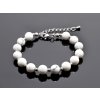 Dámsky náramok z polodrahokamu Howlit - Jacqueline 8 mm