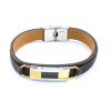 Kožený pánsky náramok s platničkou