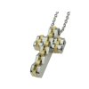 Retiazka s príveskom kríž v strieborno zlatom prevedení