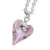 Retiazka s príveskom Swarovski v tvare Wild Heart  17 mm -Light Rose