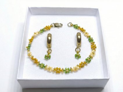 Sada "Olivie" - Náramek & Náušnice | Miyuki & Ocel