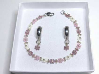 Sada "Viola" - Náramek & Náušnice | Miyuki & Ocel