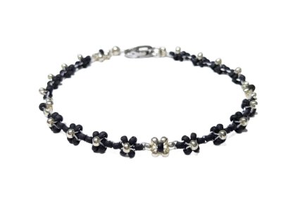 Náramek "Noční královna" - Miyuki & Ocel