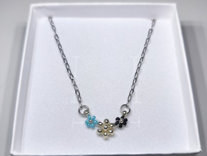 Náhrdelník "Půlnoční nebe" - Miyuki & Ocel