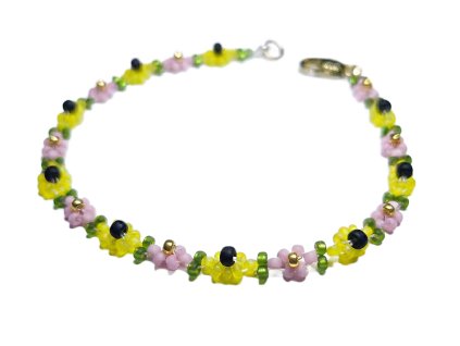 Náramek - Slunečnice - Miyuki & Ocel