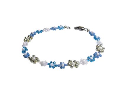 Náramek - Ledový květ - - Miyuki & Ocel