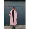 Dámský kabát pudrově růžová