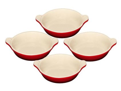 15879 le creuset set 4 zapekacich misiek ceresnova cervena