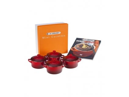 16743 le creuset set 4 ks minihrncov cerveny