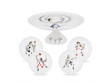 18771 vista alegre set 5ks podnos na tortu 4 male taniere tea with alice