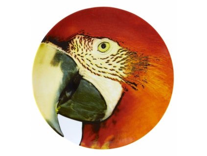18984 vista alegre servirovaci tanier cerveny papagaj 32 cm olhar o brasil