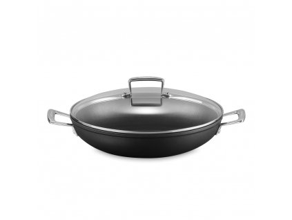 19971 le creuset hlinikova panvica so sklenenou pokrievkou 30 cm