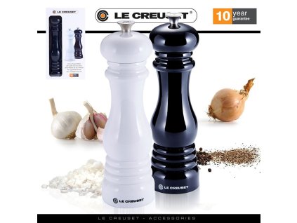 23112 le creuset mlyncek na korenie a sol set 2 ks cierna biela