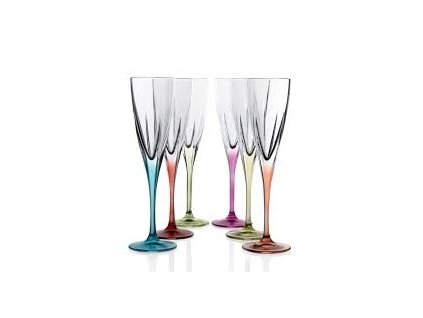 23391 rcr set 6 ks poharov na sampanske fusion colour