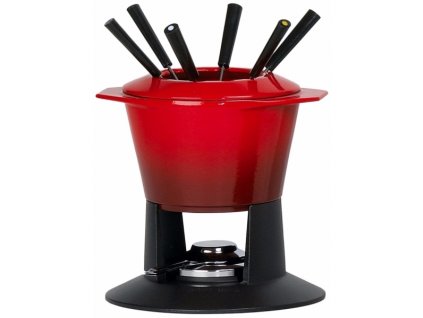 23535 le creuset fondue set gourmand cerveny