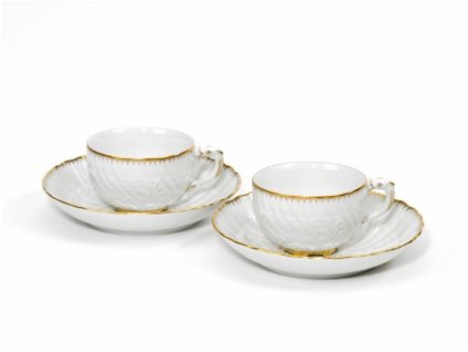 23580 meissen cosmopolitan gold swan set 4 ks salka podsalka na kavu