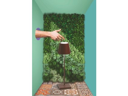 25518 zafferano dotykova stolova lampa hneda poldina