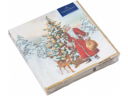 Villeroy & Boch - malé servítky Santa so stromčekom, 25x25 cm - Winter Specials