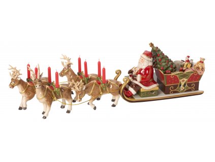 Christmas Toys Memory - hrajúci svietnik Santa na saniach a soby - Villeroy & Boch