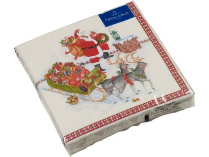 Villeroy & Boch - servítky Santov záprah, 33x33 cm - Winter Specials