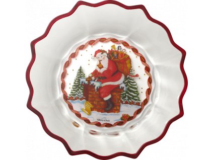 Christmas Glass Accerories - sklenená misa Santa, 25 cm - Villeroy & Boch
