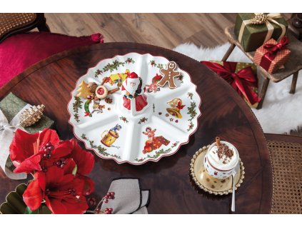 Toy's Fantasy - predelený podnos na koláčiky so Santom, 38 cm - Villeroy & Boch