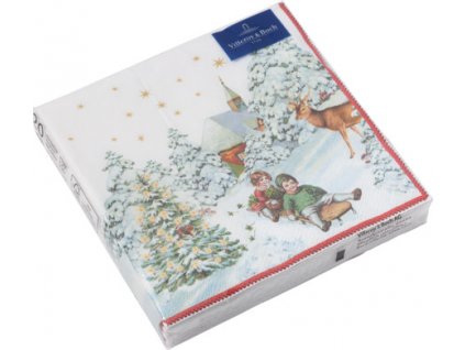 Villeroy & Boch - servítky Sánkovačka, 33x33 cm - Winter Specials