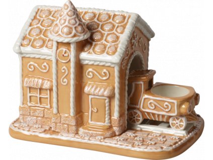 Villeroy & Boch - svietnik medovníková stanica - Winter Bakery Decoration