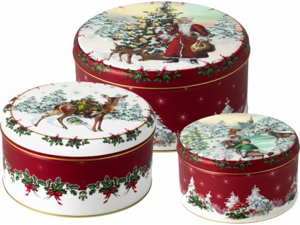 Winter Collage Accessoires -  dózy na koláčiky, Set 3 ks - Villeroy & Boch