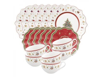 -15% Villeroy & Boch: Vianočný kávový set 18 ks pre 6 osôb, biely