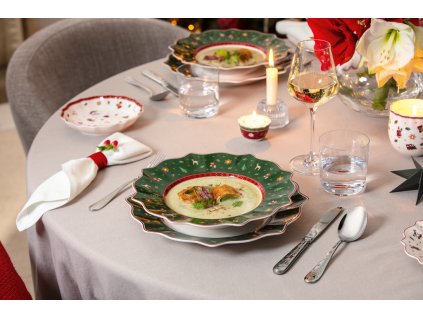 villeroy boch vianocna obedova suprava 12ks zelena toysdelight