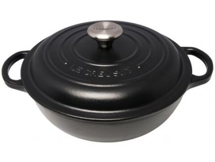 LE CREUSET: Liatinový hrniec 22 cm/2,2l - čierny