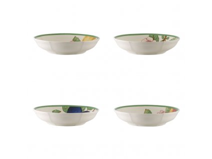 French Garden Modern Fruits - set štyroch plytkých misiek - Villeroy & Boch