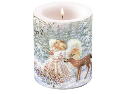 Sviečka Winter Angel - veľká, 10 x 12 cm - Ambiente Europe BV